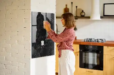Tableau magnétique pour écrire effet marbre sombre