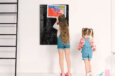 Tableau magnétique pour écrire effet marbre sombre