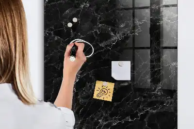 Tableau magnétique pour écrire effet marbre sombre