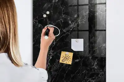 Tableau magnétique pour écrire effet marbre sombre