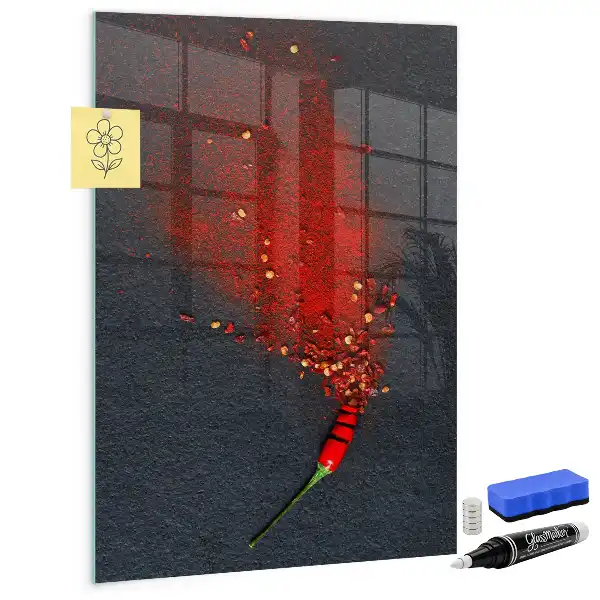 Tableau magnétique pour dessiner poudre de paprika