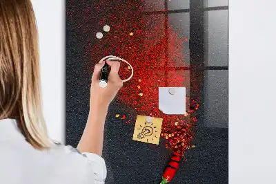 Tableau magnétique pour dessiner poudre de paprika