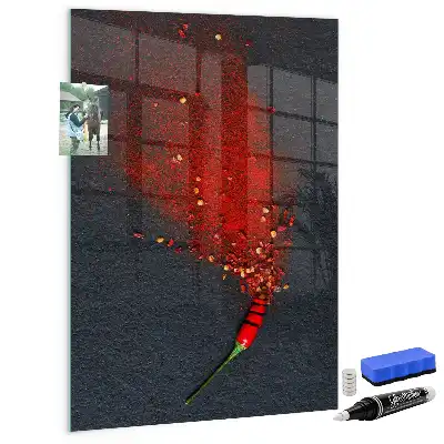 Tableau magnétique pour dessiner poudre de paprika