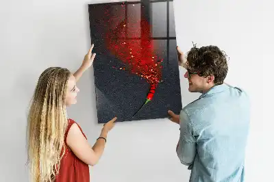 Tableau magnétique pour dessiner poudre de paprika