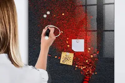 Tableau magnétique pour dessiner poudre de paprika