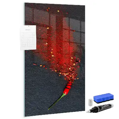 Tableau magnétique pour dessiner poudre de paprika