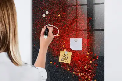 Tableau magnétique pour dessiner poudre de paprika