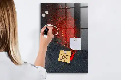 Tableau magnétique pour dessiner poudre de paprika