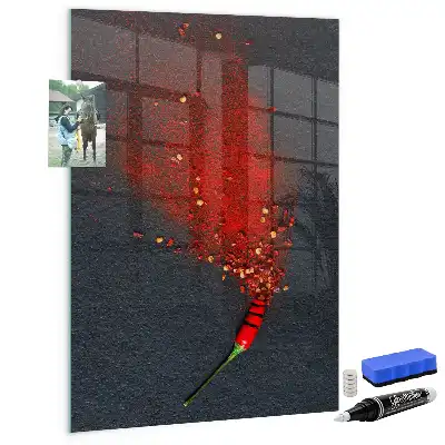 Tableau magnétique pour dessiner poudre de paprika