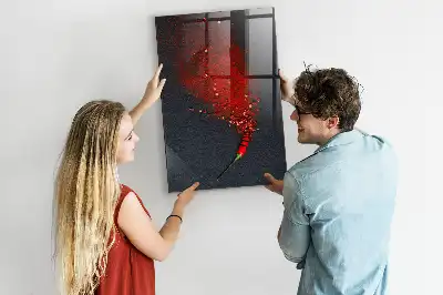 Tableau magnétique pour dessiner poudre de paprika
