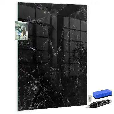 Tableau magnétique pour écriture effet marbre sombre