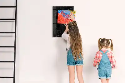 Tableau magnétique pour écriture effet marbre sombre