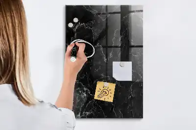 Tableau magnétique pour écriture effet marbre sombre