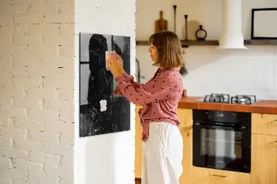 Tableau magnétique pour écriture effet marbre sombre
