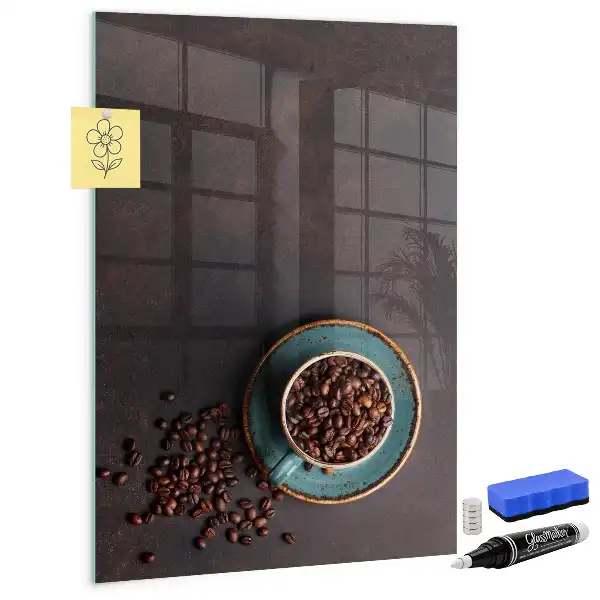Tableau magnétique pour dessiner grains de café