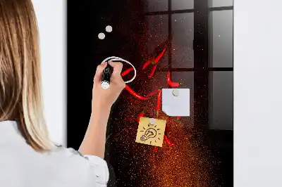 Tableau magnétique pour écrire piments forts