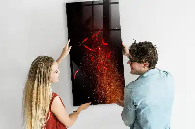 Tableau magnétique pour écrire piments forts