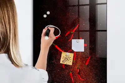Tableau magnétique pour écrire piments forts