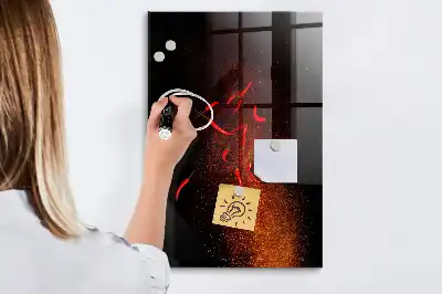 Tableau magnétique pour écrire piments forts