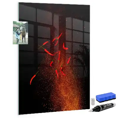 Tableau magnétique pour écrire piments forts