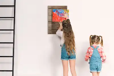 Tableau magnétique pour dessiner en bois