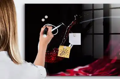 Tableau magnétique avec feutre vin