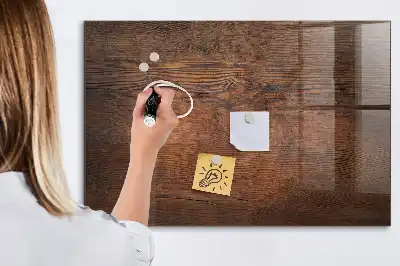 Tableau magnétique effaçable à sec en vieux bois