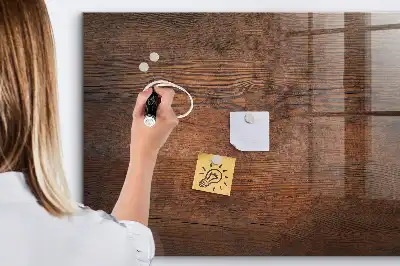 Tableau magnétique effaçable à sec en vieux bois