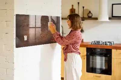 Tableau magnétique effaçable à sec en vieux bois