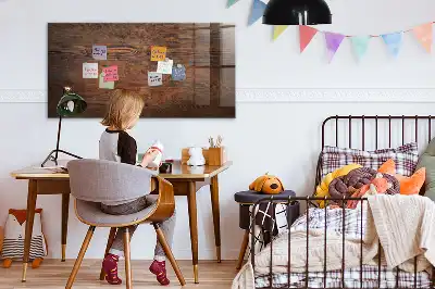 Tableau magnétique effaçable à sec en vieux bois