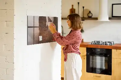Tableau magnétique effaçable à sec en vieux bois