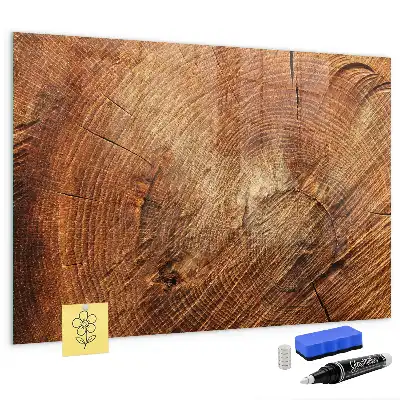 Tableau magnétique effaçable à sec modèle vieux tronc d'arbre