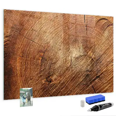 Tableau magnétique effaçable à sec modèle vieux tronc d'arbre