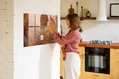 Tableau magnétique effaçable à sec modèle vieux tronc d'arbre