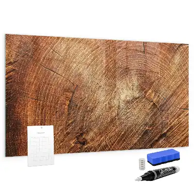 Tableau magnétique effaçable à sec modèle vieux tronc d'arbre