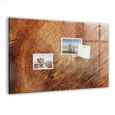 Tableau magnétique effaçable à sec modèle vieux tronc d'arbre