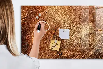 Tableau magnétique effaçable à sec modèle vieux tronc d'arbre