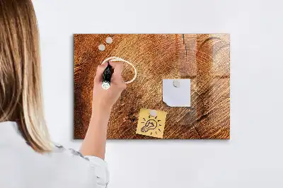 Tableau magnétique effaçable à sec modèle vieux tronc d'arbre