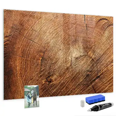 Tableau magnétique effaçable à sec modèle vieux tronc d'arbre