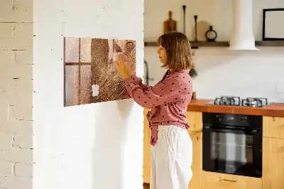 Tableau magnétique effaçable à sec modèle vieux tronc d'arbre