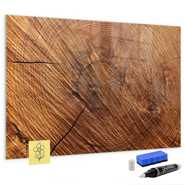 Tableau magnétique avec feutre en bois décoratif