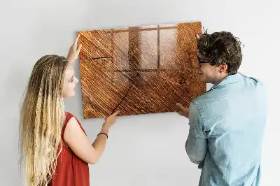 Tableau magnétique avec feutre en bois décoratif