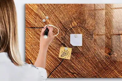 Tableau magnétique avec feutre en bois décoratif