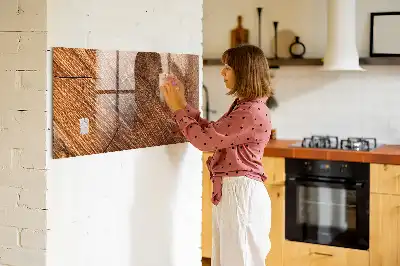 Tableau magnétique avec feutre en bois décoratif