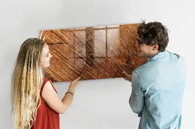 Tableau magnétique avec feutre en bois décoratif