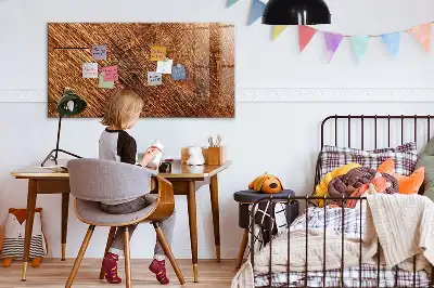 Tableau magnétique avec feutre en bois décoratif