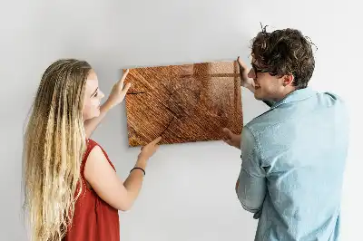 Tableau magnétique avec feutre en bois décoratif