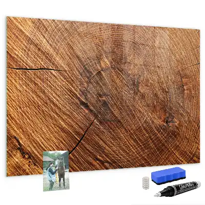 Tableau magnétique avec feutre en bois décoratif