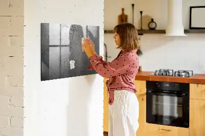 Tableau magnétique avec feutre mur métallique