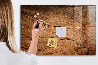 Tableau magnétique effaçable à sec en vieux bois